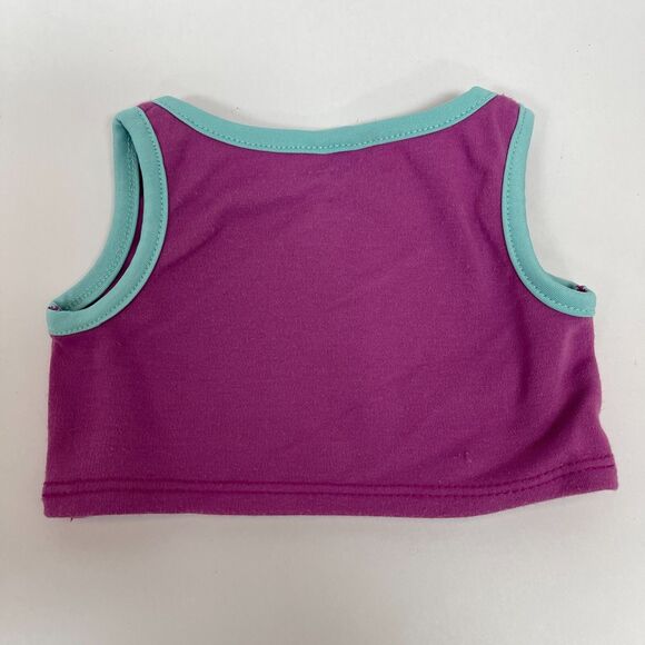 Build A Bear Workshop BABW Top Sleeveless Princesses Purple Blue - Picture 2 of 3